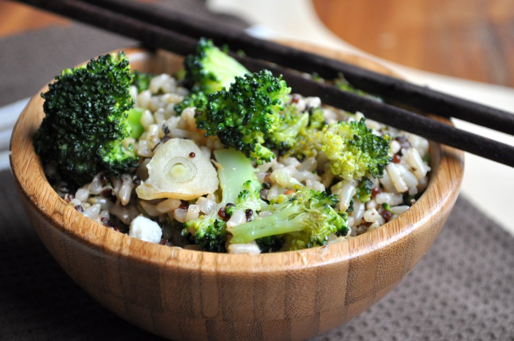 Brown Butter Broccoli with Red Quinoa & Brown Rice
