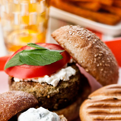 Caramelized Onion-Veggie Burgers