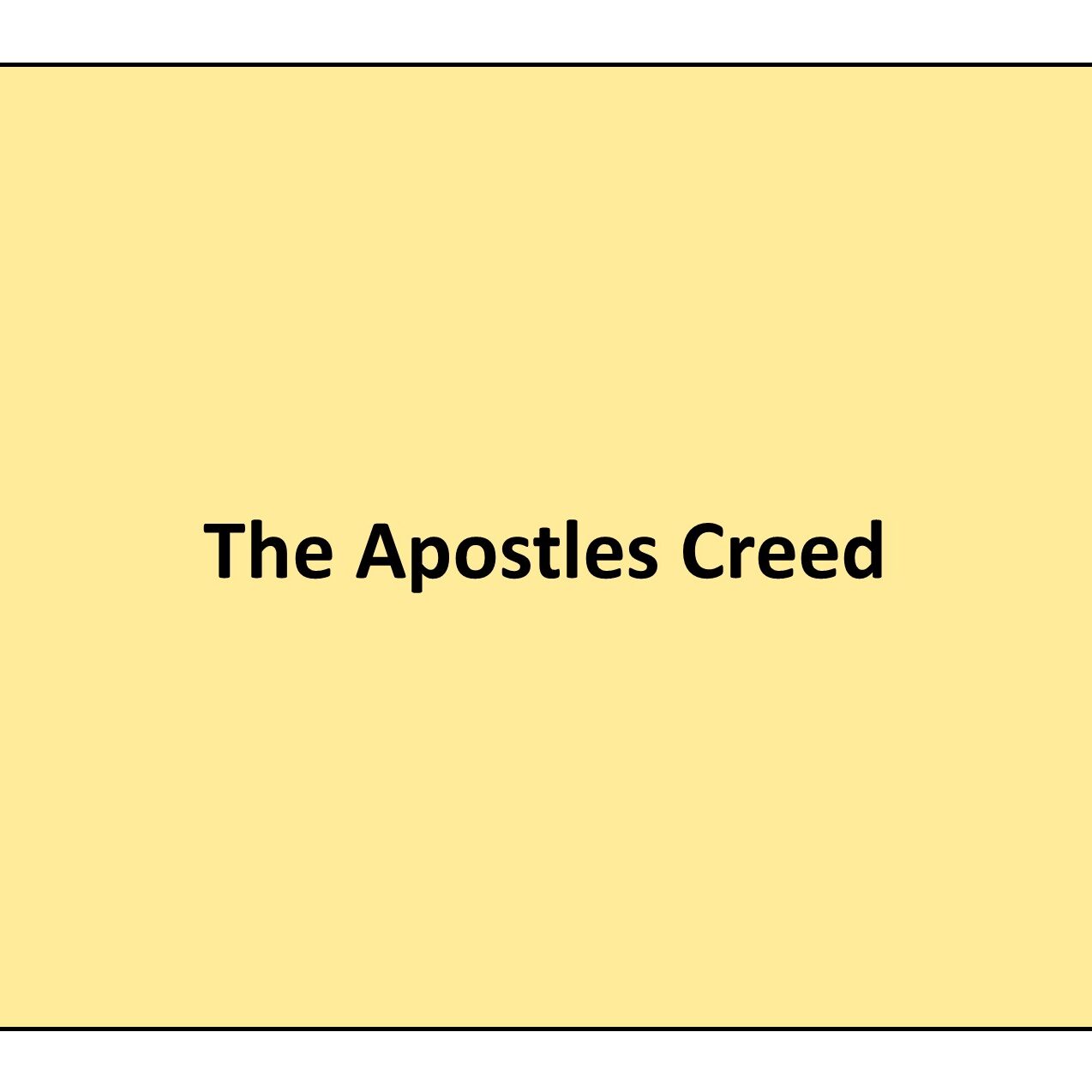 Apostle’s Creed