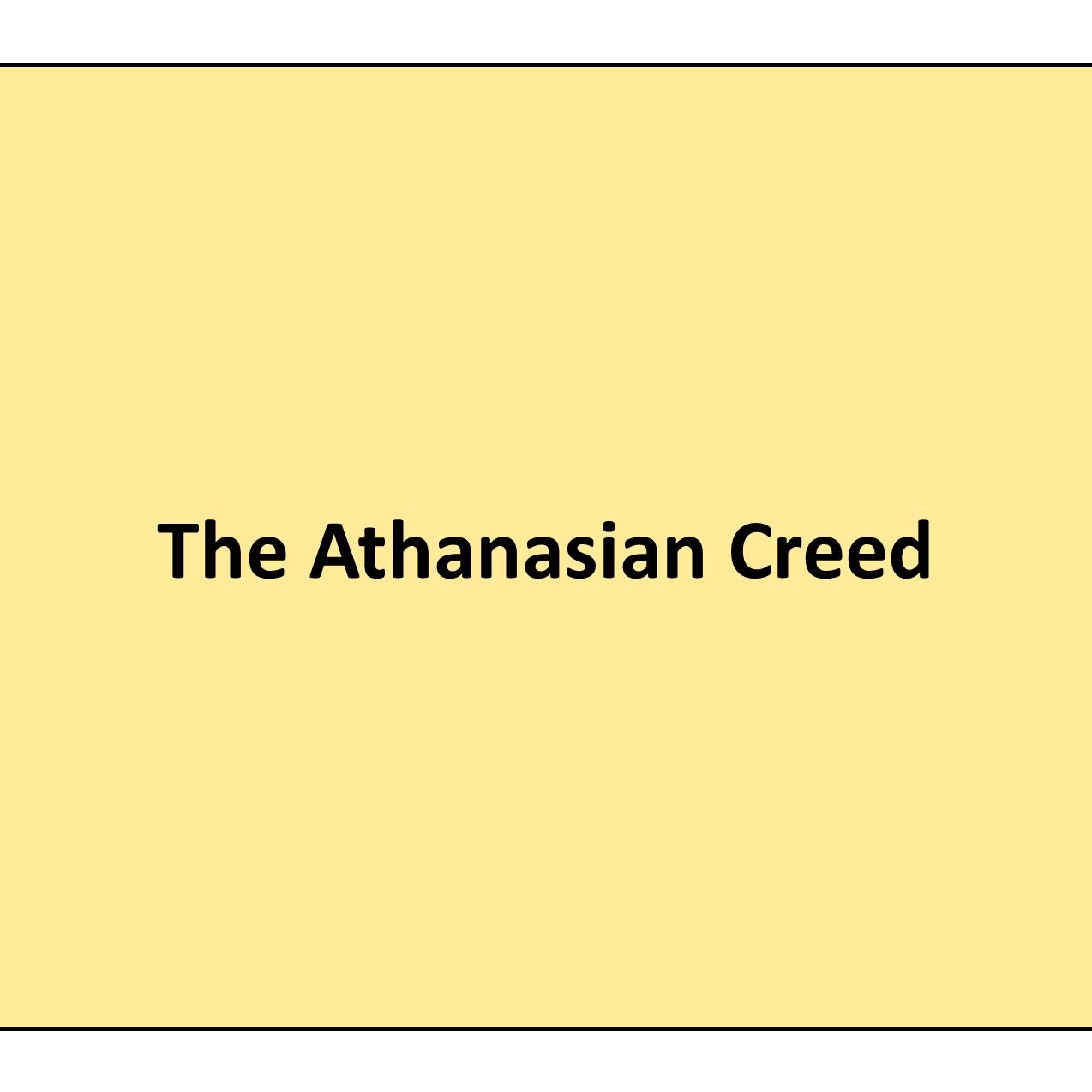 Athanasian Creed