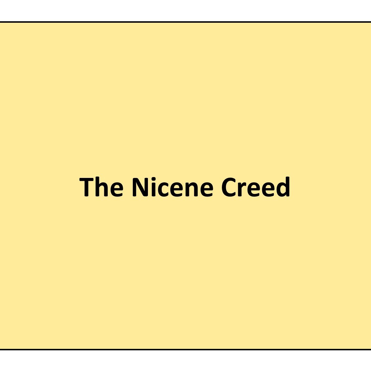 Nicene Creed