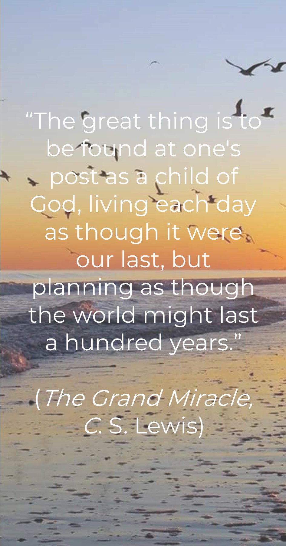 be found at one’s post (Think About It)