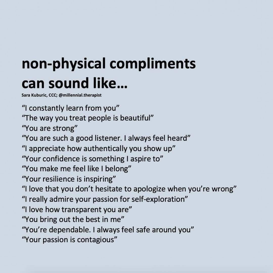 Non-physical compliments
