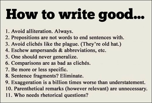 how to write good
