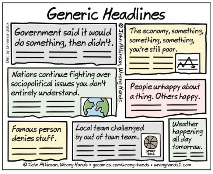 generic headlines