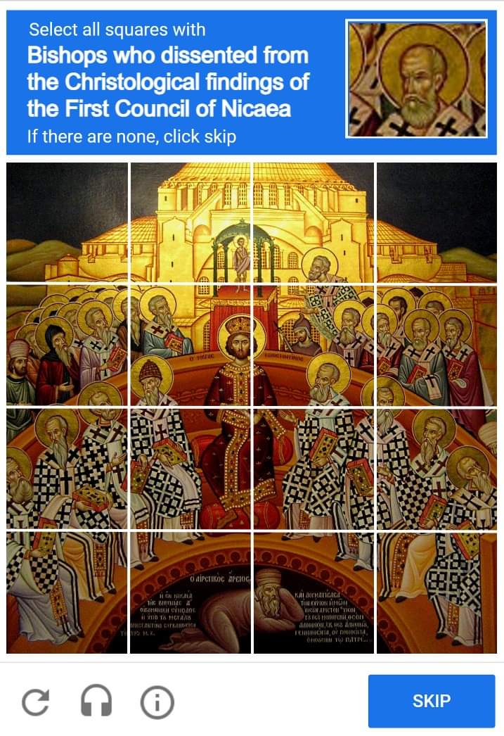 first council of nicea meets captcha