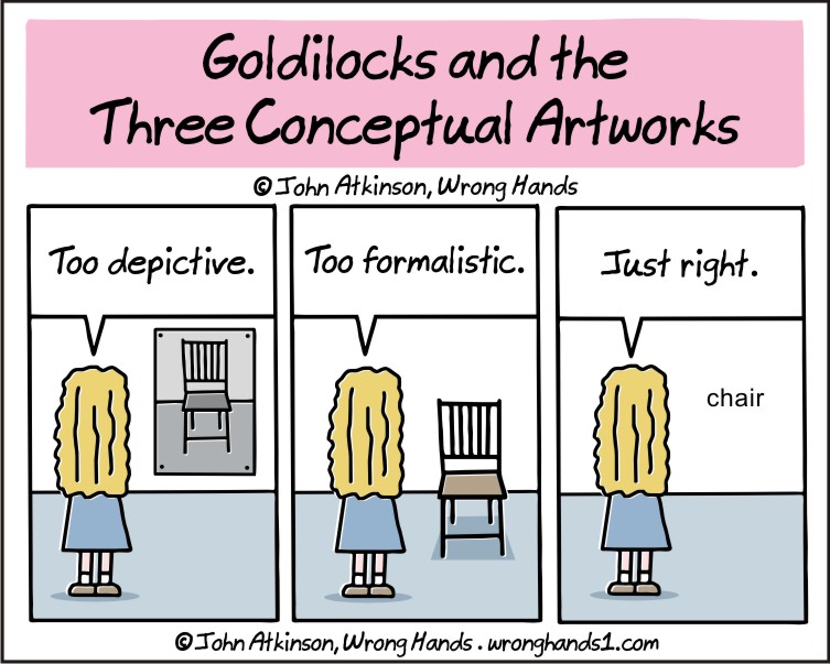 goldilocks and the 3 conceptual artworks
