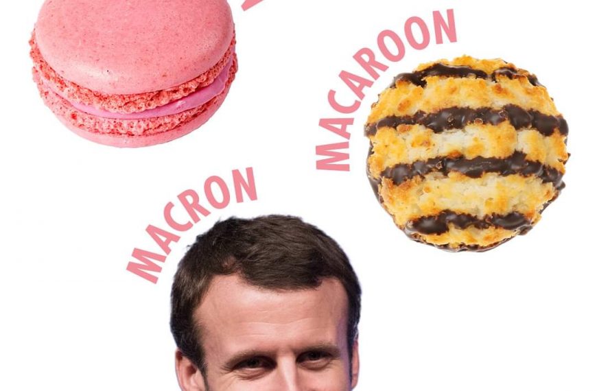 macaron, macaroon, macron
