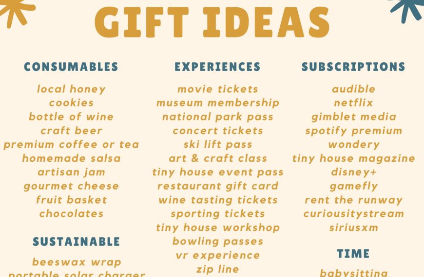 clutter-free gift ideas