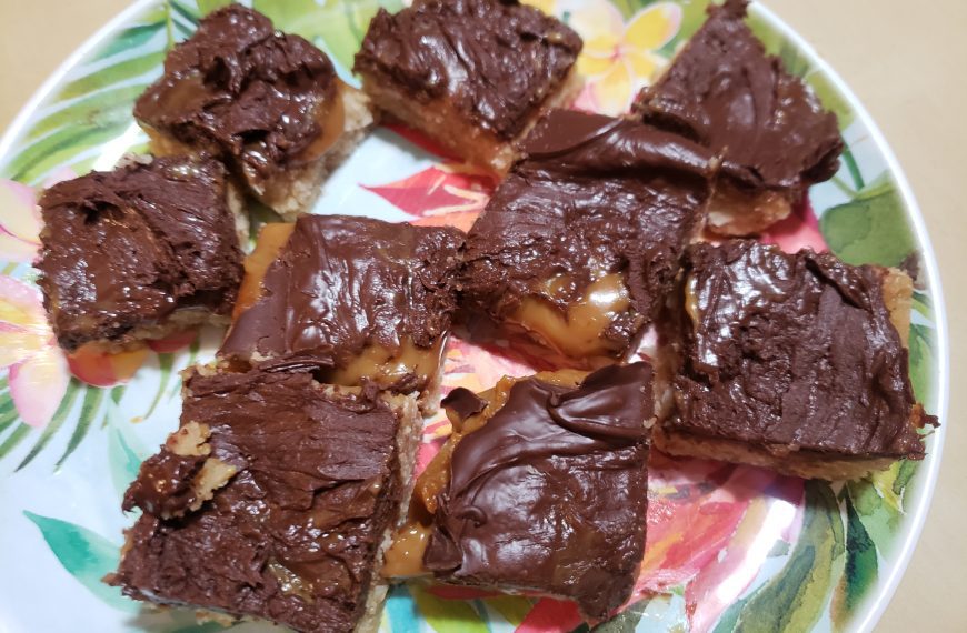 Chocolate Caramel Coconut Slice
