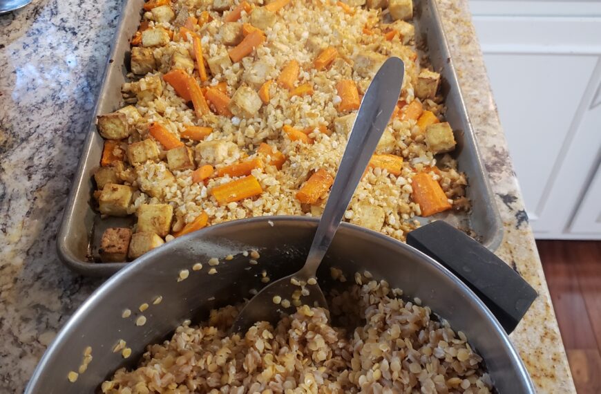 Farro Lentil Tofu Bowls