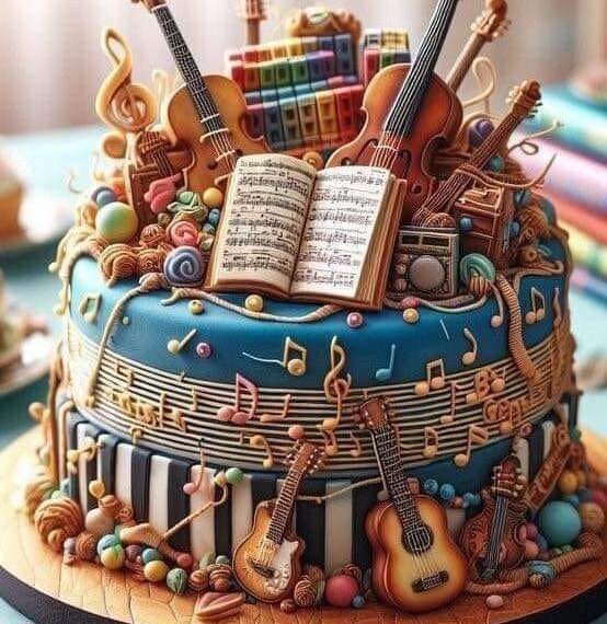 Music Fantasy Birthday Cake